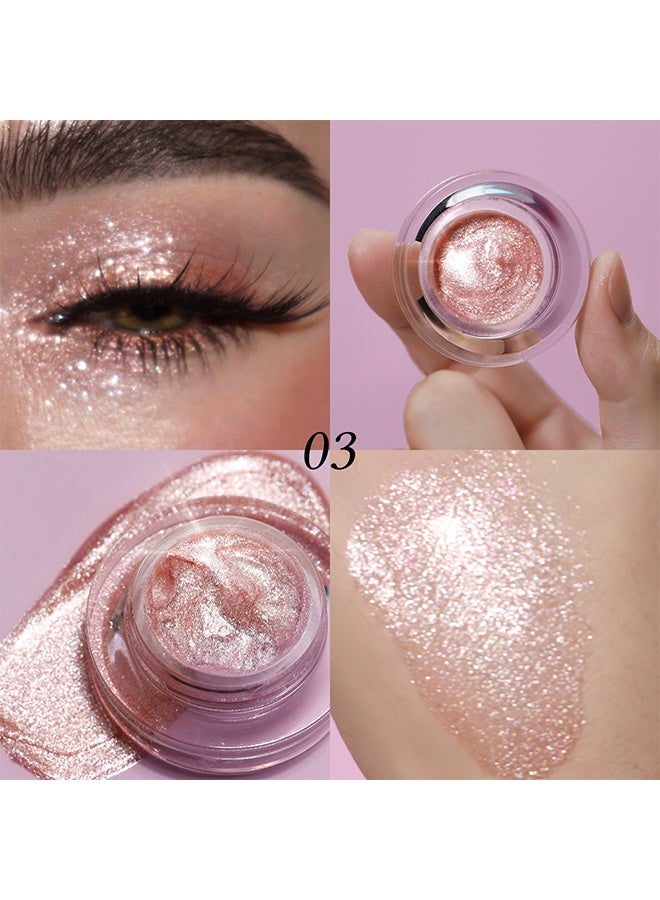 YOUNG VISION Liquid Glitter Eyeshadow- Highly Pigmented Matte & Shimmer Cream Eyeshadow, Long-Lasting Eye Makeup Primer in Blendable Shades (03) - Image 2